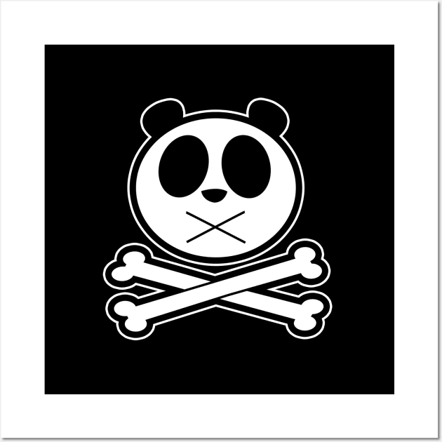 Panda Cross Bone Wall Art by adamzworld